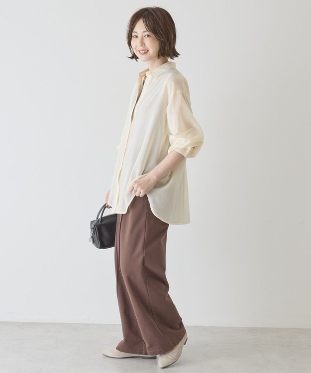 AMERICAN HOLIC センタータックワイドスウェットパンツ Brown