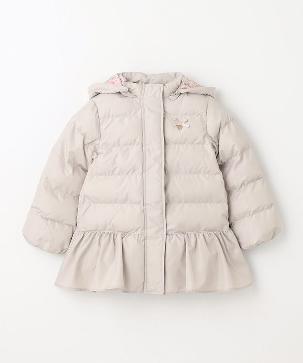 ANY KIDS 【洗濯機OK】中綿 リボン コート ベージュ