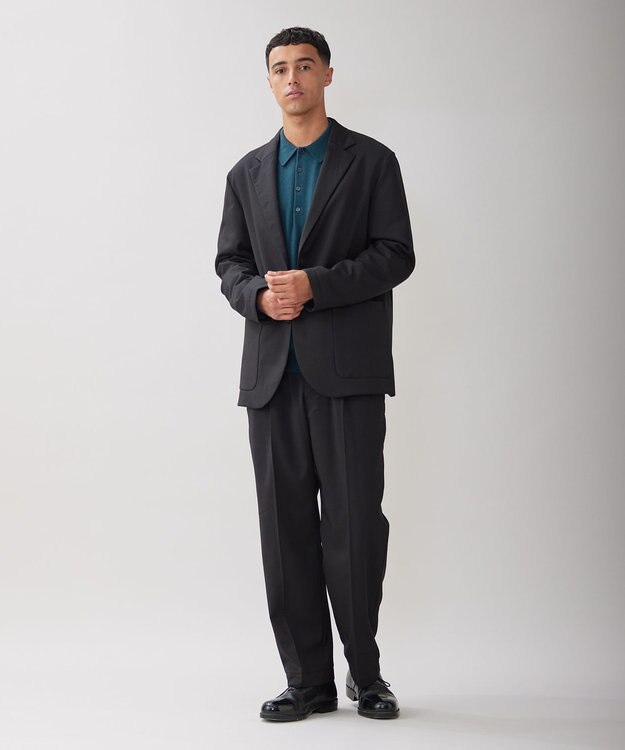 UNFILO MENS ウールライクテーラードジャケット ブラック