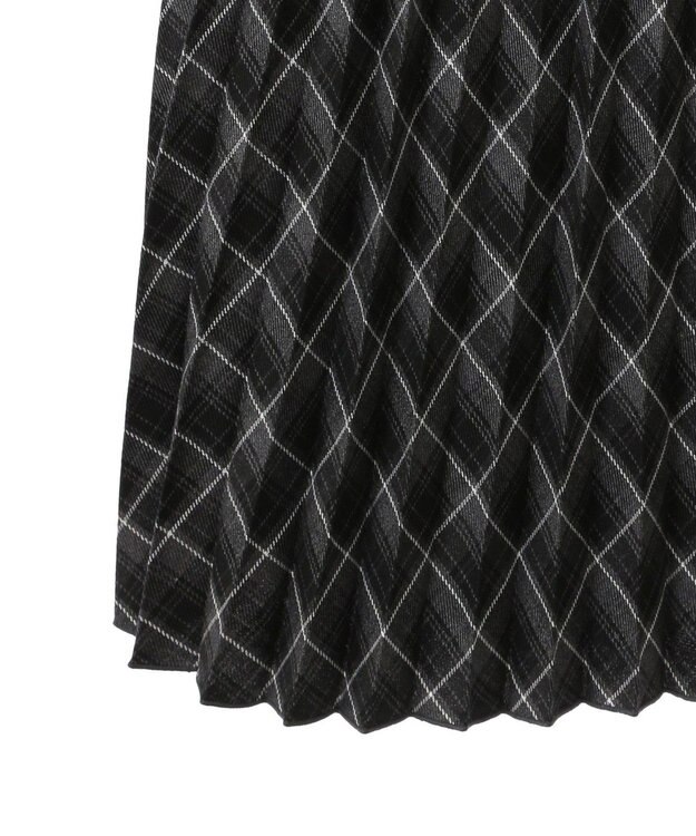 earth music&ecology すきな丈Ｔ／Ｒプリーツスカート Check Gray