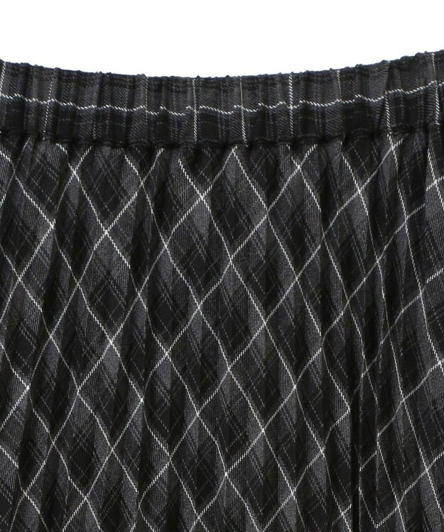 earth music&ecology すきな丈Ｔ／Ｒプリーツスカート Check Gray