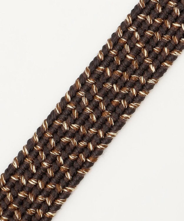 JOSEPH ABBOUD  【イタリア素材・ストレッチ・日本製】ストレッチメランジ ベルト ダークブラウン系