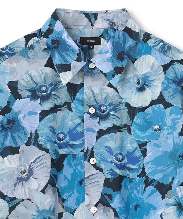 JOSEPH HOMME 【LIBERTY】 フラワープリント　レギュラーカラーシャツ ブルー系3