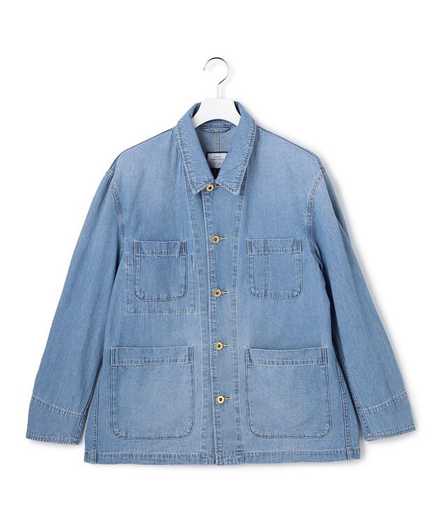 J.PRESS YORK STREET 【UNISEX】ライトオンス デニムカバーオール ダルブルー系