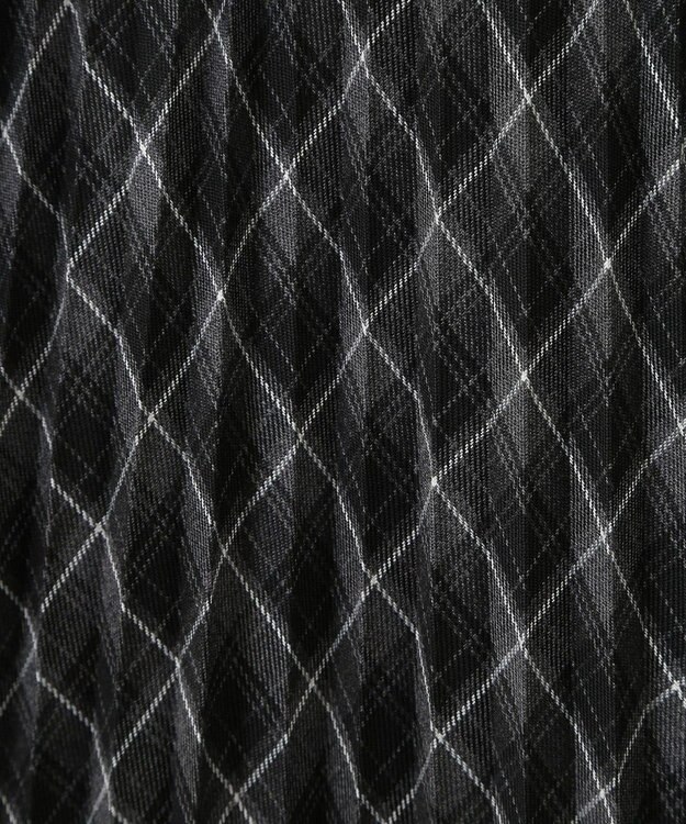 earth music&ecology すきな丈Ｔ／Ｒプリーツスカート Check Gray