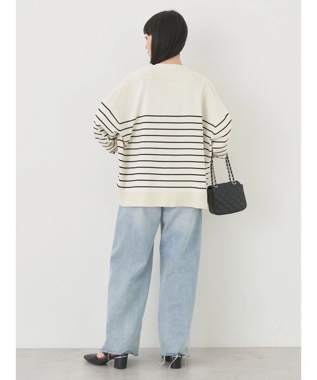 earth music&ecology ＵＶカット加工　ＢＩＧカーディガン Border