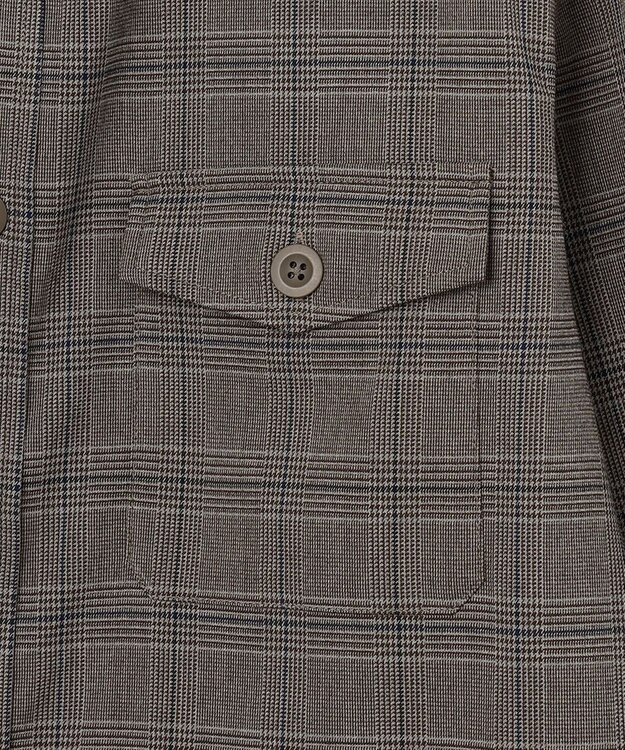 J.PRESS YORK STREET 【UNISEX】チェックストレッチCPOジャケット ブラウン系3