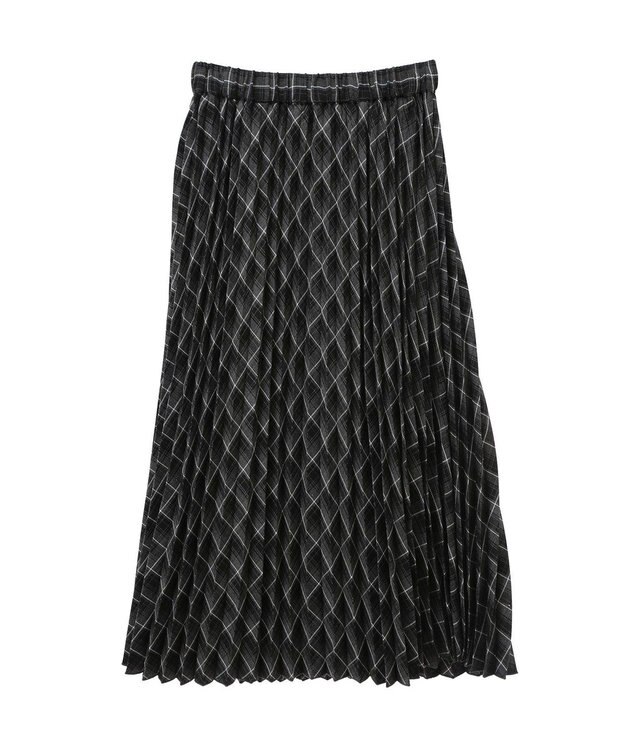 earth music&ecology すきな丈Ｔ／Ｒプリーツスカート Check Gray