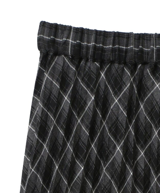 earth music&ecology すきな丈Ｔ／Ｒプリーツスカート Check Gray