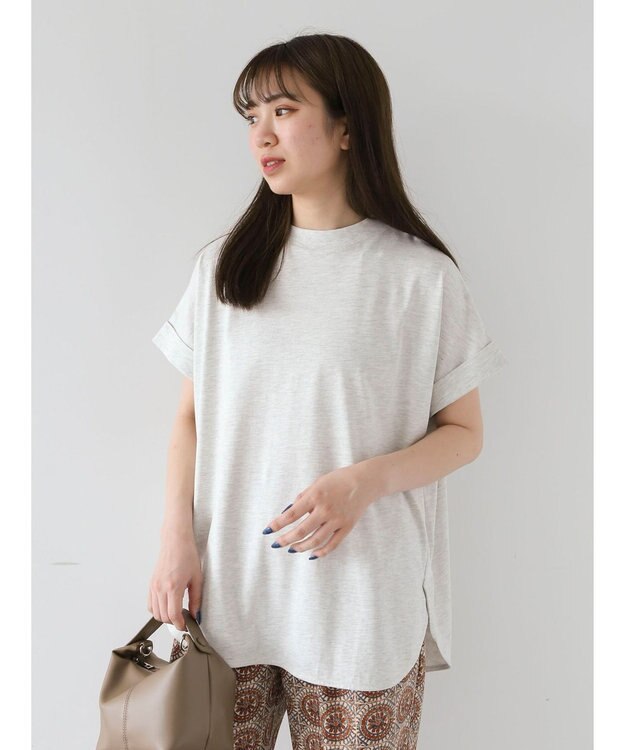 Green Parks 汗染み防止プチハイネックプルオーバー Light Gray Mixture