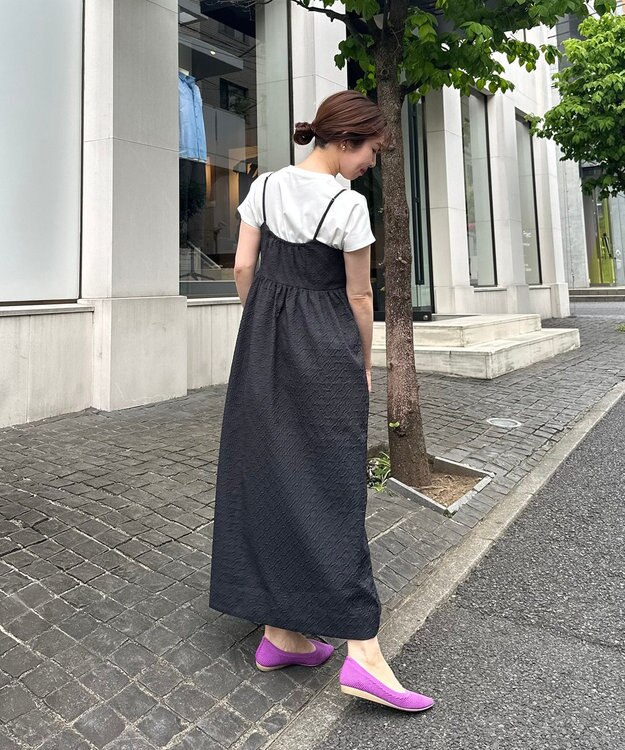 UNFILO 【STORYコラボ】キャミワンピ＆Tシャツ セット ブラック×オフ