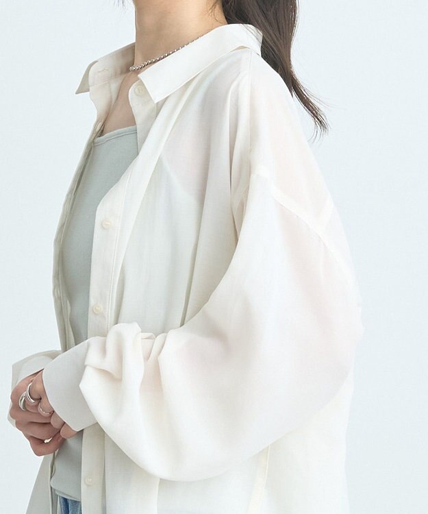 earth music&ecology シアーシャツ Off White