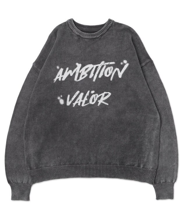 WEGO ヴィンテージウォッシュニットプルオーバー スミクロ