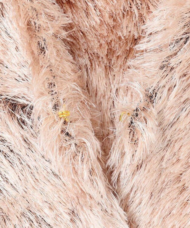 自由区 【カトリエムブーケ】Flower fur シャギーベスト ピンク