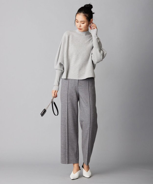 ICB 【WEB限定カラーあり】 ソフトウールハイゲージ ハイネックニット トップグレー系