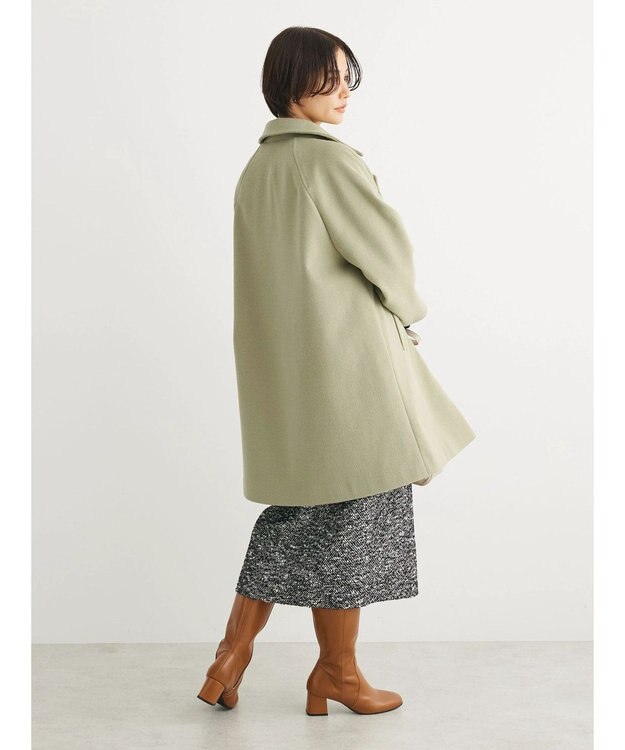 Green Parks ビーバー調テーラードカラーコート Green