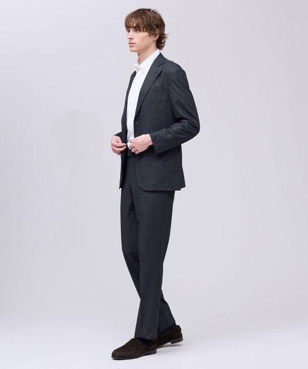 J.PRESS MEN 夏に嬉しい6つの高機能【J.PRESS-POOL WOOL】【セットアップ対応】ジャージーセットアップ スラックス グレー系