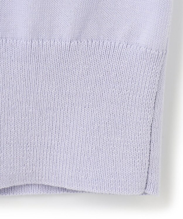 23区 L 【アンサンブル対応/洗える】プレミアム コットン 半袖 プルオーバー ライラック系