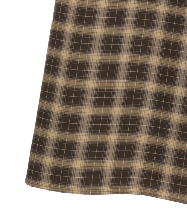 earth music&ecology 2wayフリルチェックキャミワンピース Brown