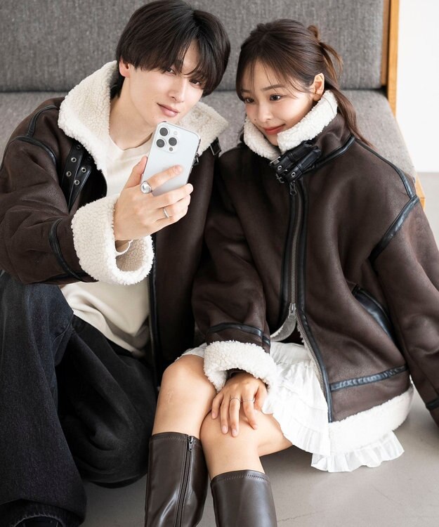 WEGO 【25年秋冬新作/ユニセックス着用ITEM/MLサイズ展開】B－3ジャケット ブラウン