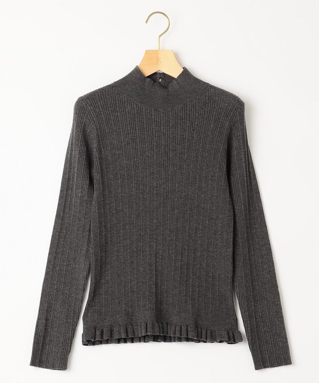 組曲 リブハイネック  ニット グレー系