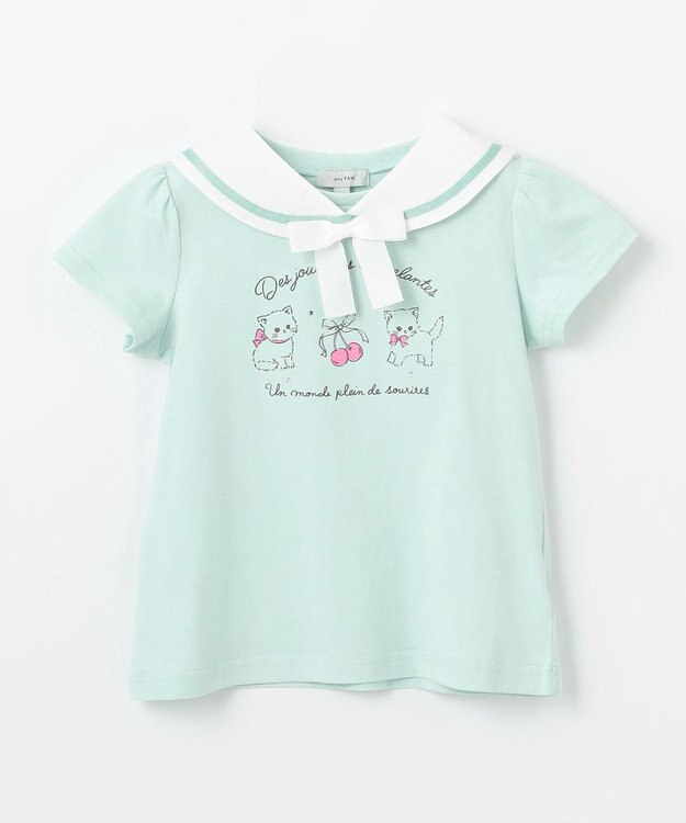 ANY KIDS セーラーカラー Tシャツ ミント