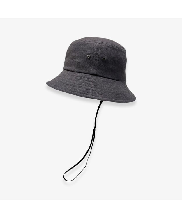 林八百吉商店 moz  綿麻ひも付きハット チャコール