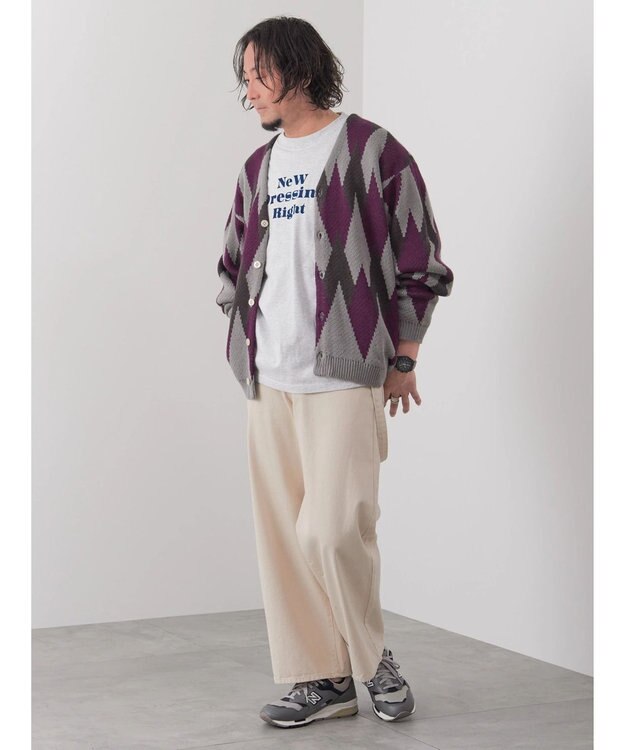 CRAFT STANDARD BOUTIQUE 【男女兼用】アーガイル柄カーディガン Purple