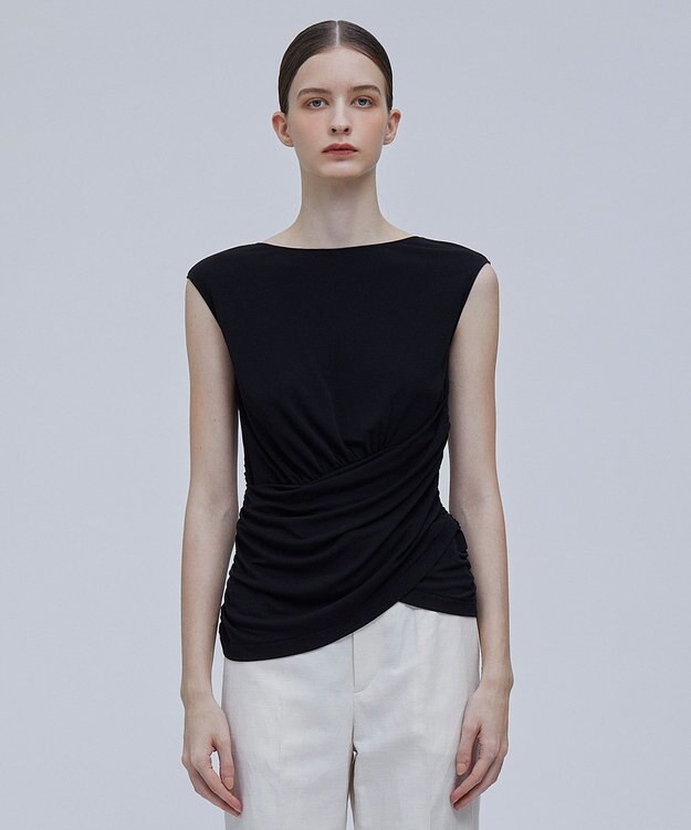 BEIGE， MELLE / ギャザートップス Black