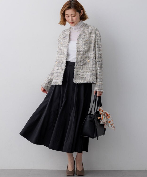 23区 【先行予約】GIOLICAツイード ジャケット アイボリーミックス