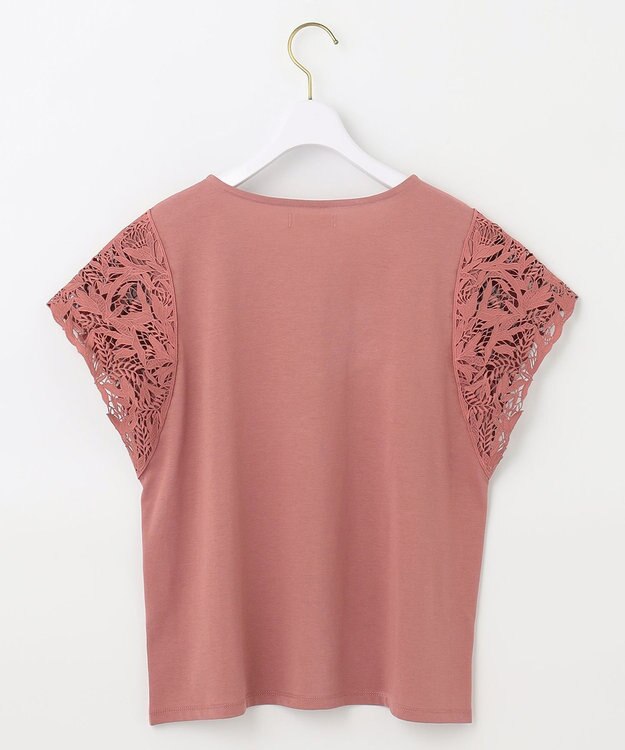 ANY SIS S 袖モチーフレース カットソー テラコッタ