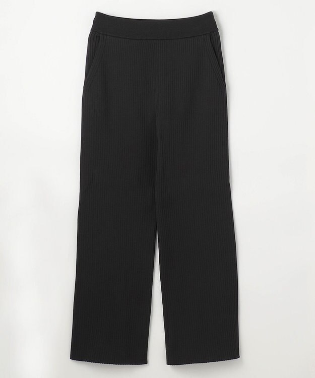 NAVE 【ReNAVE・手洗い可】スポンディッシュニットワイドリブパンツ ブラック系