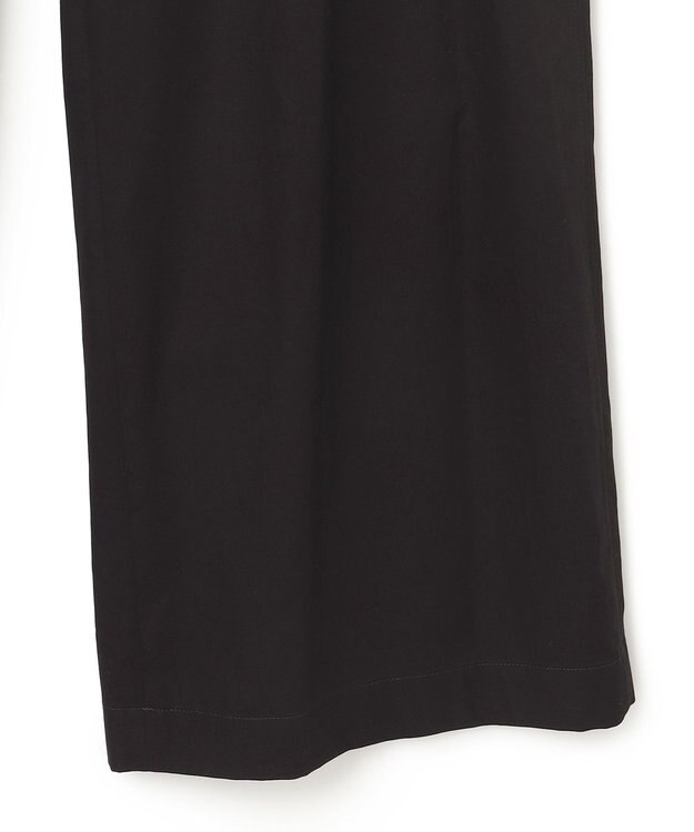 JOSEPH ライトコットンサテン　ワイドストレートトラウザーズ Black