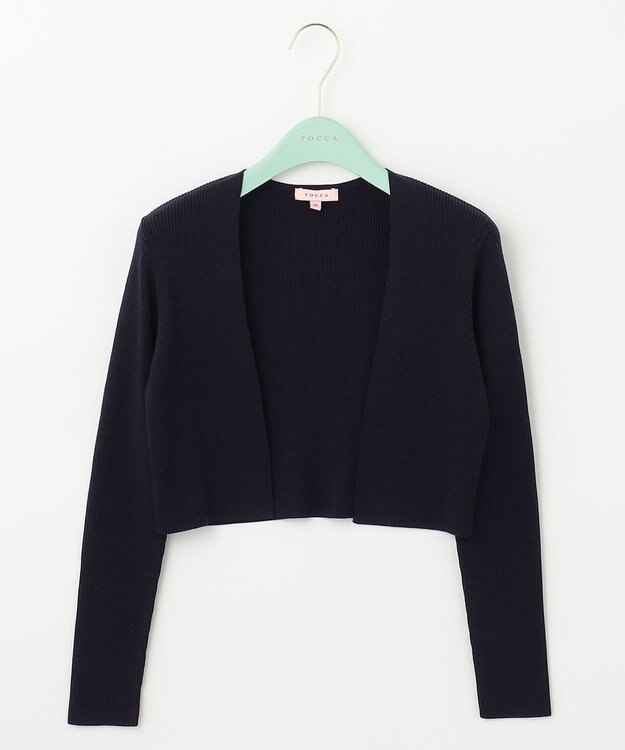 TOCCA 【洗える！】SILK RIB BOLERO ボレロ ネイビー系