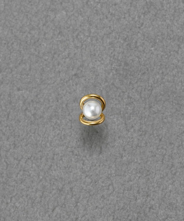 Phoebe 【金属アレルギー対応】プチメタルパールピアス(片耳)/サージカルステンレス ホワイト