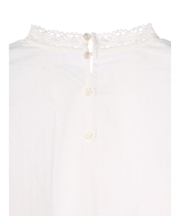 earth music&ecology ピンタックレースブラウス Off White