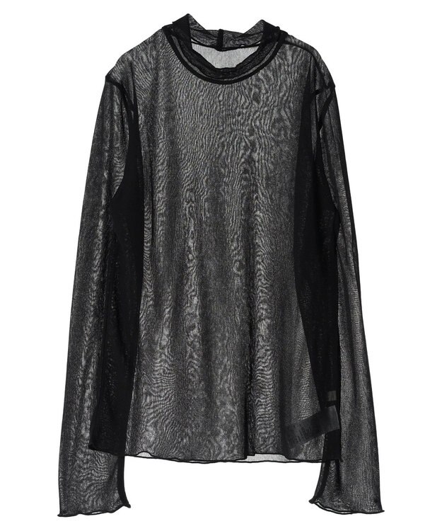 earth music&ecology シアーハイネックメロープルオーバー Black