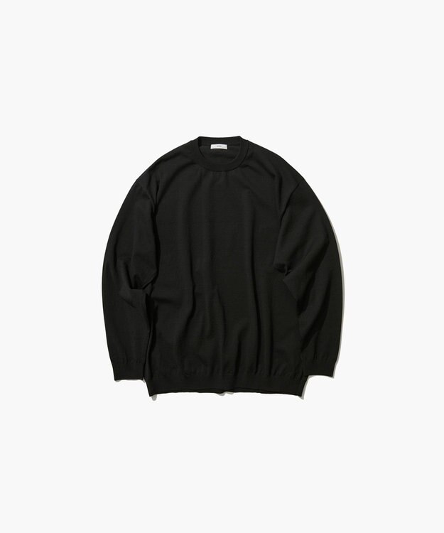 ATON FRESCA KNIT | クルーネックセーター - UNISEX BLACK