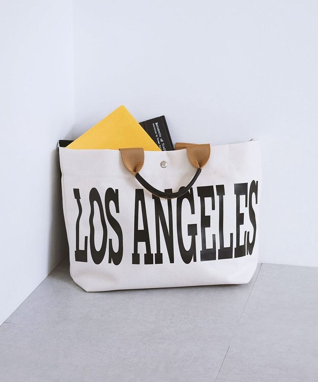 TOPKAPI 【Breath TOPKAPI】シティ プリント キャンバス 2way トートバッグ / A4対応 オフ