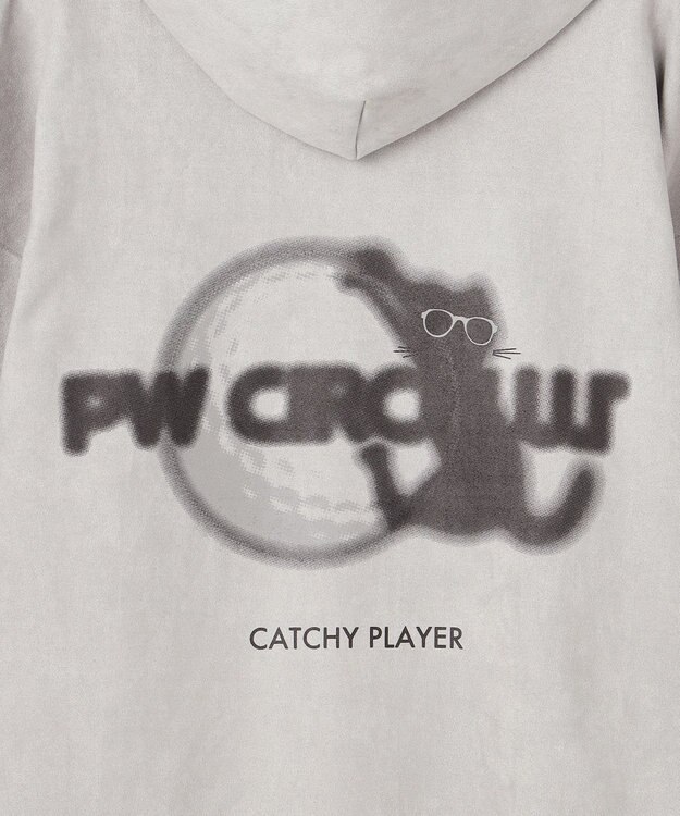 PW CIRCULUS 2025 NEW！【手洗い洗濯可】【MEN】キャットグラフィック スエードライク デタッチャブルフーディ ゴルフ グレー系