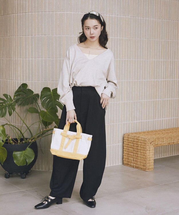 earth music&ecology Ｗリボンパンプス Black