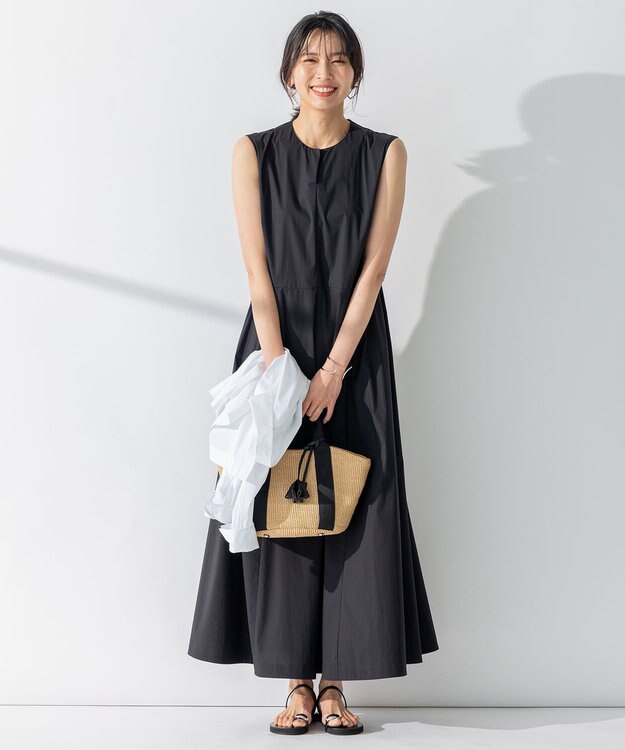 23区 【CLASSY.コラボ/洗える】シャツアンサンブル ワンピース ホワイト×ブラック