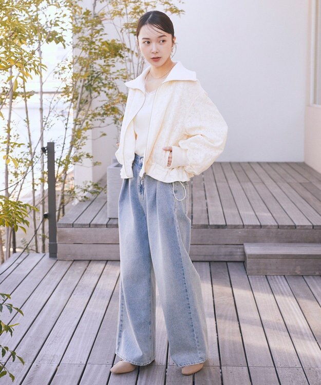 earth music&ecology Ｗリボンパンプス Beige