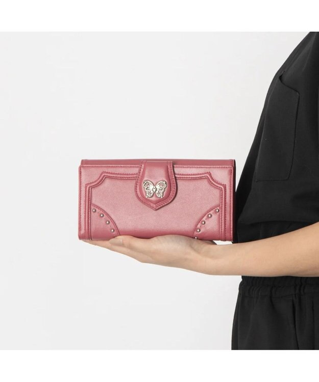 ANNA SUI ナーシャ フラップ長財布 ピンク