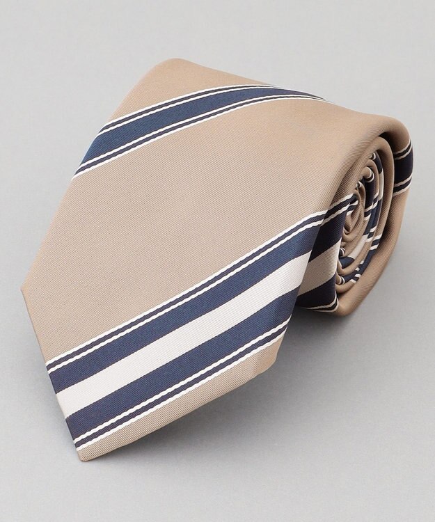 GOTAIRIKU 【日本製】ネクタイ_ストライプ ベージュ系1