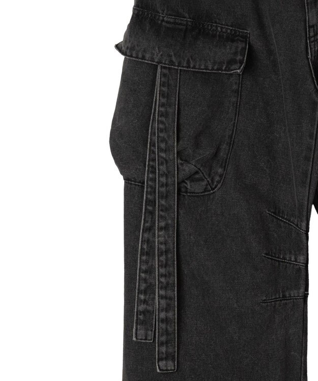 WEGO マルチポケットデニムパンツ デニムブラック