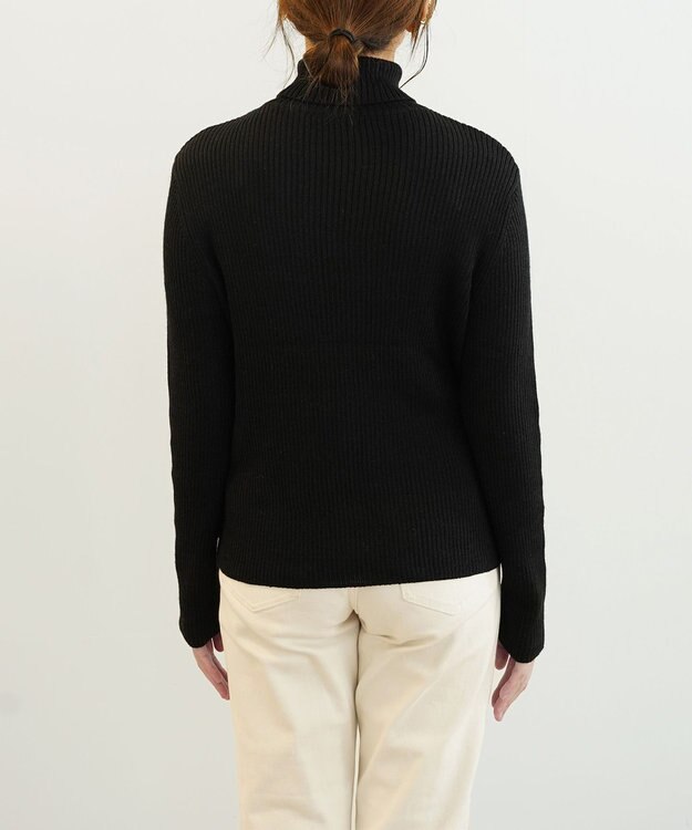 TOQUE 〈大草直子さんアドバイザー〉ベビーアルパカ×シルク ハイネックニット ブラック