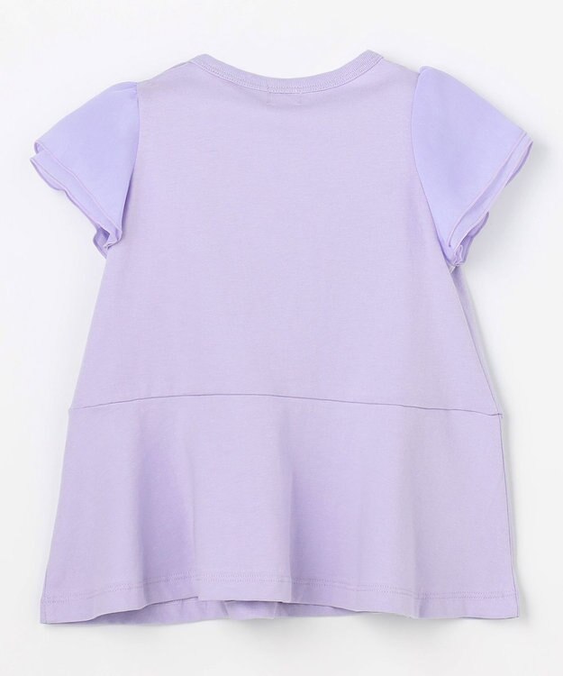 組曲 KIDS 【80-100㎝】 フラワーコサージュTシャツ ラベンダー