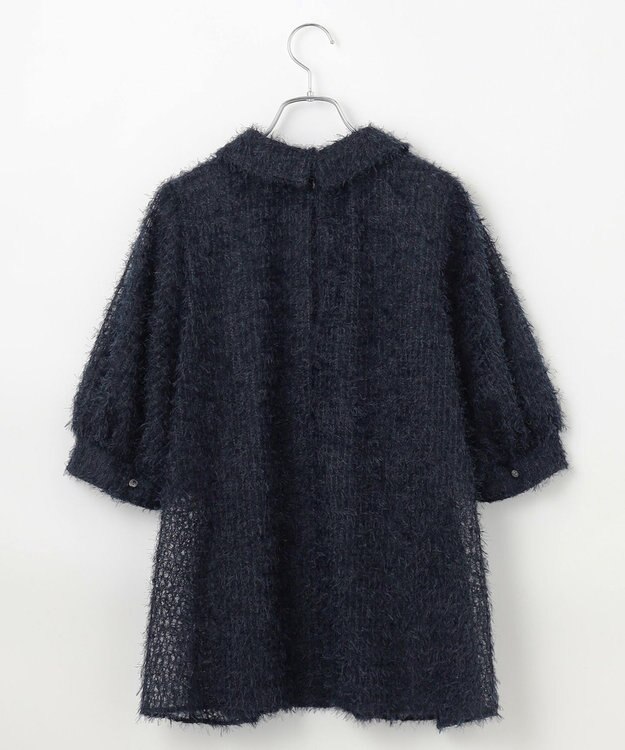 #Newans フィラッフィパフスリーブプラウス ネイビー