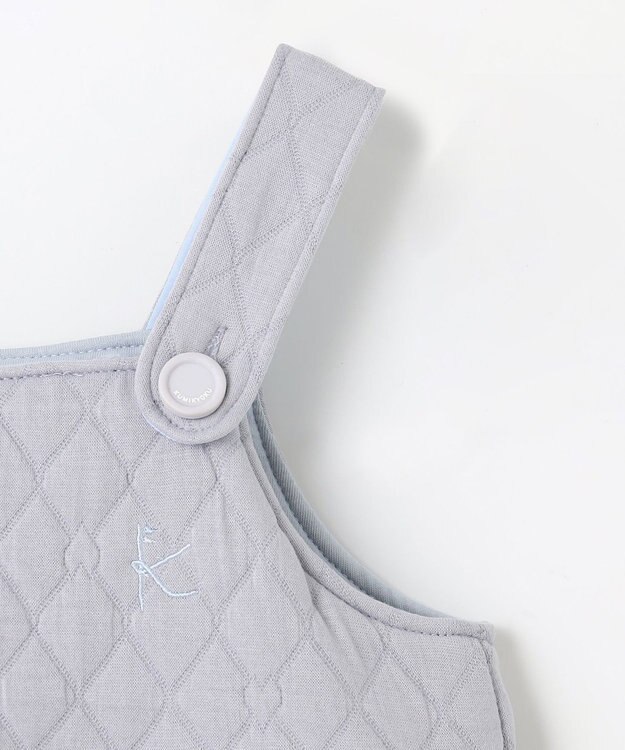 組曲 KIDS 【80-100㎝】ハートキルト ジャンスカ サックスブルー系